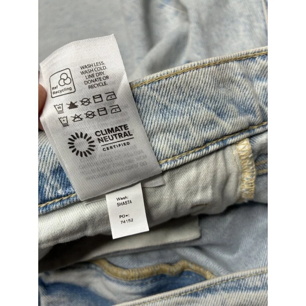 Reformation Cary High Rise Slouchy Wide Leg Jeans Shasta Light Wash Size 32